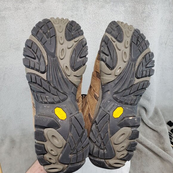 Merrell Shoes Mens Size 11.5 Brown Leather Moab 2 Vent Gorpcore Hiking Boots - Picture 7 of 10